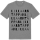Mid Heather Gray t-shirt med Lilla Arntäppan ordlek t-shirt