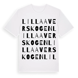 Lilla Averskogen ordlek t-shirt – ekologisk bomull t-shirt från Pinshirt