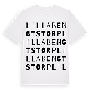 Lilla Bengtstorp ordlek t-shirt – ekologisk bomull t-shirt från Pinshirt