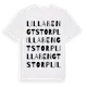 White t-shirt med Lilla Bengtstorp ordlek t-shirt