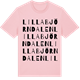 Pink Cotton t-shirt med Lilla Björndalen ordlek t-shirt