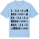 Blue Soul t-shirt med Lilla Björnhammarn ordlek t-shirt