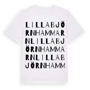 Lilla Björnhammarn ordlek t-shirt – ekologisk bomull t-shirt från Pinshirt