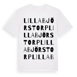 Lilla Björstorp ordlek t-shirt – ekologisk bomull t-shirt från Pinshirt