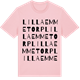 Pink Cotton t-shirt med Lilla Emmetorp ordlek t-shirt