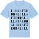 Blue Soul t-shirt med Lilla Fäboda ordlek t-shirt
