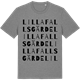 Mid Heather Gray t-shirt med Lilla Fallsgärde ordlek t-shirt