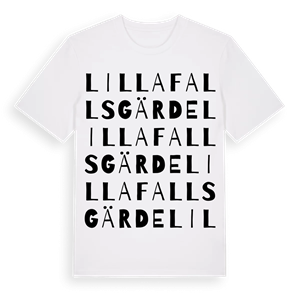 Lilla Fallsgärde ordlek t-shirt – ekologisk bomull t-shirt från Pinshirt