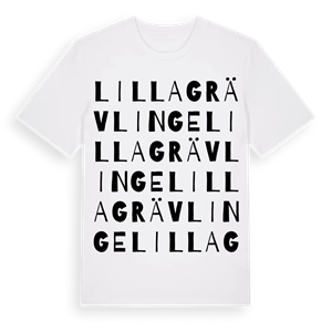 Lilla Grävlinge ordlek t-shirt – ekologisk bomull t-shirt från Pinshirt