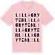 Pink Cotton t-shirt med Lilla Gryten ordlek t-shirt