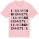 Pink Cotton t-shirt med Lilla Hägghemmet ordlek t-shirt