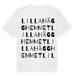 Lilla Hägghemmet ordlek t-shirt – ekologisk bomull t-shirt från Pinshirt
