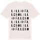 Vintage White t-shirt med Lilla Hällebo ordlek t-shirt