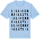 Blue Soul t-shirt med Lilla Herrfallet ordlek t-shirt