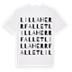 White t-shirt med Lilla Herrfallet ordlek t-shirt