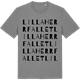 Mid Heather Gray t-shirt med Lilla Herrfallet ordlek t-shirt