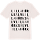 Vintage White t-shirt med Lilla Hörksälv ordlek t-shirt