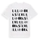 White t-shirt med Lilla Hörksälv ordlek t-shirt