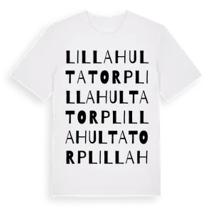 Lilla Hultatorp ordlek t-shirt – ekologisk bomull t-shirt från Pinshirt
