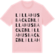 Pink Cotton t-shirt med Lilla Husbacken ordlek t-shirt