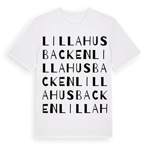 Lilla Husbacken ordlek t-shirt – ekologisk bomull t-shirt från Pinshirt