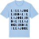 Blue Soul t-shirt med Lilla Joglunda ordlek t-shirt