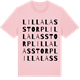 Pink Cotton t-shirt med Lilla Lasstorp ordlek t-shirt