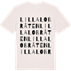 Vintage White t-shirt med Lilla Lobråten ordlek t-shirt