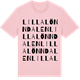 Pink Cotton t-shirt med Lilla Lönndalen ordlek t-shirt