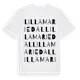 White t-shirt med Lilla Mariedal ordlek t-shirt
