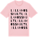 Pink Cotton t-shirt med Lilla Mosshult ordlek t-shirt