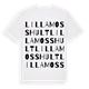 White t-shirt med Lilla Mosshult ordlek t-shirt