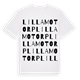Lilla Motorp ordlek t-shirt