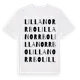 White t-shirt med Lilla Norrbo ordlek t-shirt