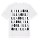 White t-shirt med Lilla ön ordlek t-shirt