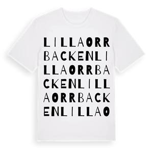 Lilla Orrbacken ordlek t-shirt – ekologisk bomull t-shirt från Pinshirt