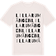 Vintage White t-shirt med Lilla Rumängen ordlek t-shirt