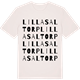 Vintage White t-shirt med Lilla Saltorp ordlek t-shirt