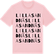 Pink Cotton t-shirt med Lilla Sandnäs ordlek t-shirt