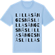 Blue Soul t-shirt med Lilla Sångesnäs ordlek t-shirt