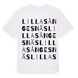 Lilla Sångesnäs ordlek t-shirt – ekologisk bomull t-shirt från Pinshirt
