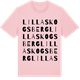 Pink Cotton t-shirt med Lilla Skogsberg ordlek t-shirt