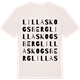 Vintage White t-shirt med Lilla Skogsberg ordlek t-shirt