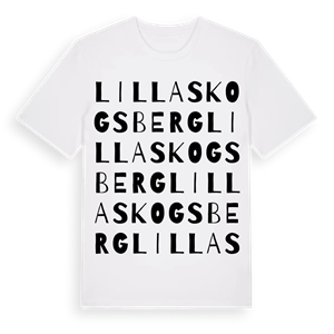 Lilla Skogsberg ordlek t-shirt – ekologisk bomull t-shirt från Pinshirt