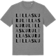 Mid Heather Gray t-shirt med Lilla Skuru ordlek t-shirt