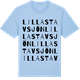 Blue Soul t-shirt med Lilla Stavsjön ordlek t-shirt