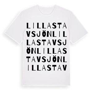 Lilla Stavsjön ordlek t-shirt – ekologisk bomull t-shirt från Pinshirt