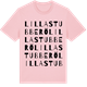 Pink Cotton t-shirt med Lilla Stubberö ordlek t-shirt