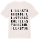 Vintage White t-shirt med Lilla Stubberö ordlek t-shirt