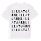 White t-shirt med Lilla tjärn ordlek t-shirt